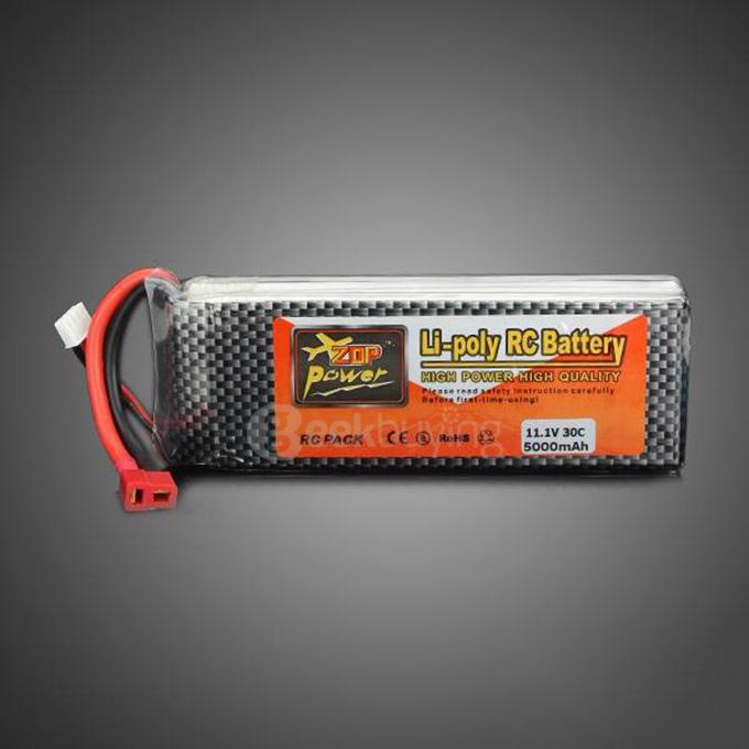 ZOP Power 11.1V 5000mAh 3S1P 30C Lipo Battery For RC Model T Plug