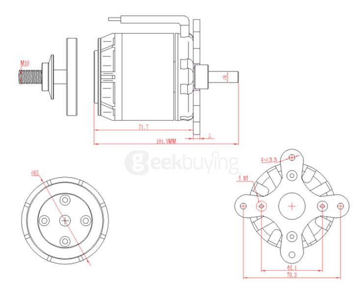 EMAX GT5335 250KV Outrunner Brushless Motor