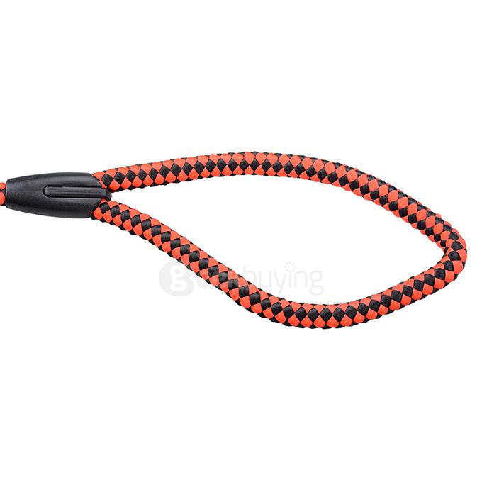 Durable 1-to-2 130cm Nylon Training Traction Rope Leash for Pet Dog - Red+Black