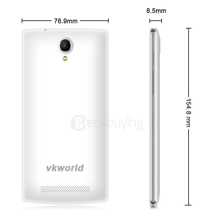 VKWORLD VK560 5.5inch 4G LTE Android 5.1 Smartphone 1GB 8GB 64-bit MTK6735 Quad Core 1.0GHz 13.0MP Smart Wake - White