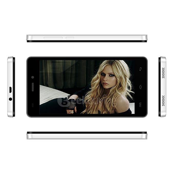 [HK Stock][Package B]DOOGEE X5 5.0inch PS HD Android 5.1 Smartphone(White) + Leather Case(White) + Tempered Glass Screen Protector