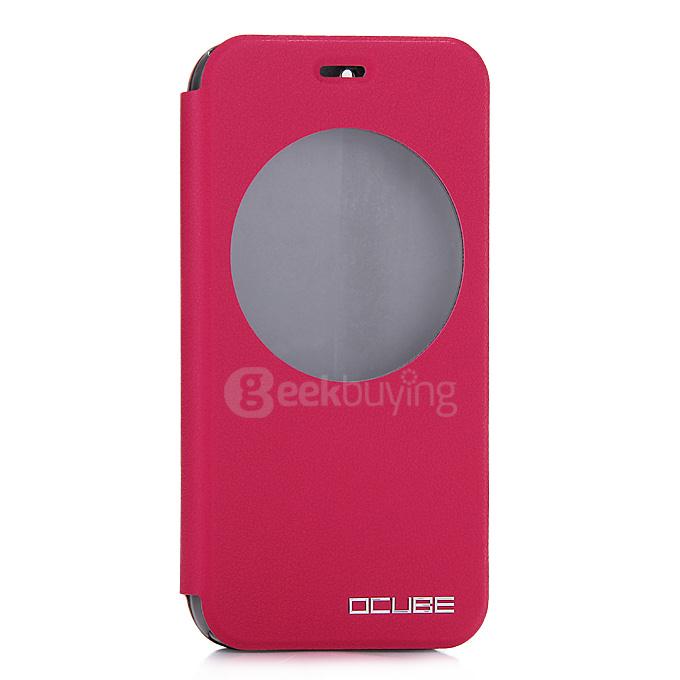 Protective Hard Cover Flip Stand Leather Case for UMI IRON Smartphone - Rose