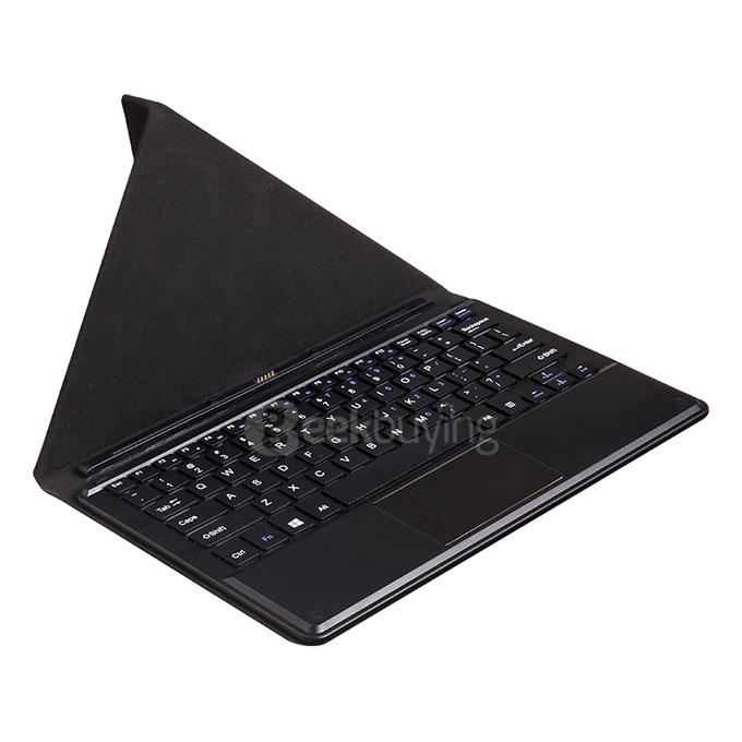 CHUWI Vi10 10.6 inch Removable Magnetic Docking Touchpad Keyboard with Leather Case - Black