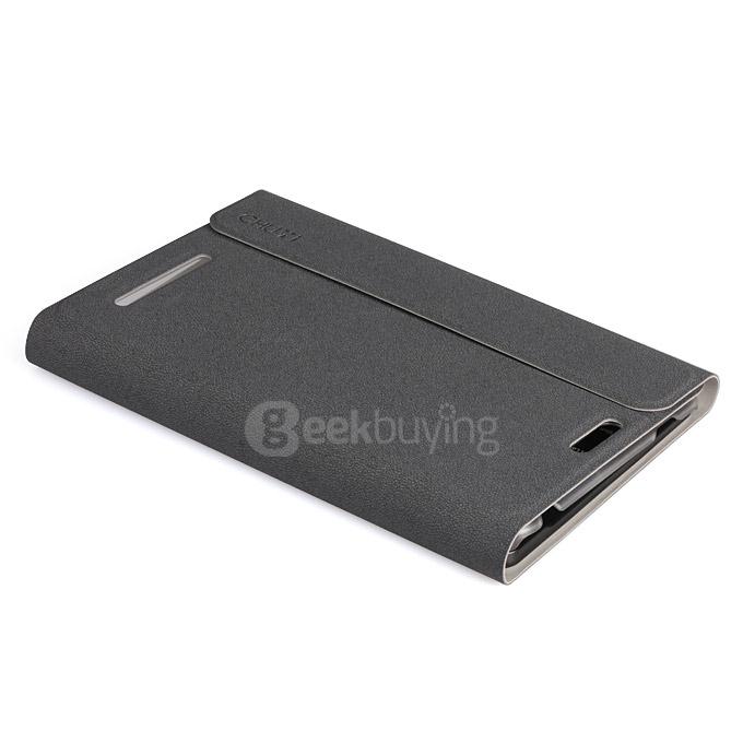 Removable Bluetooth Keyboard with PU Leather Cover Case for 8 Inch CHUWI VI8 Super Tablet PC - Gray