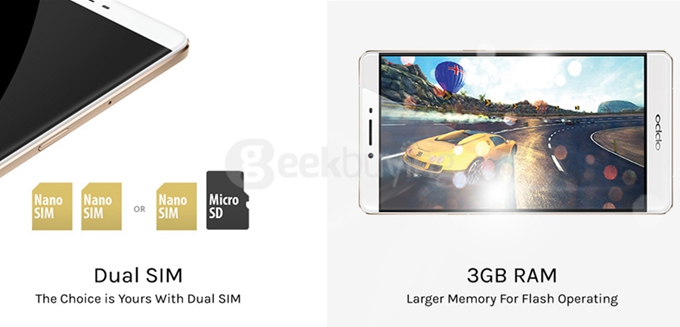 [HK Stock] OPPO R7 Plus 2.5D 6.0inch Android 5.1 3GB 32GB Smartphone 64Bit Qualcomm MSM8939 Octa Core 13.0MP Gorilla 3 VOOC Flash Charge 4100mAh - Golden