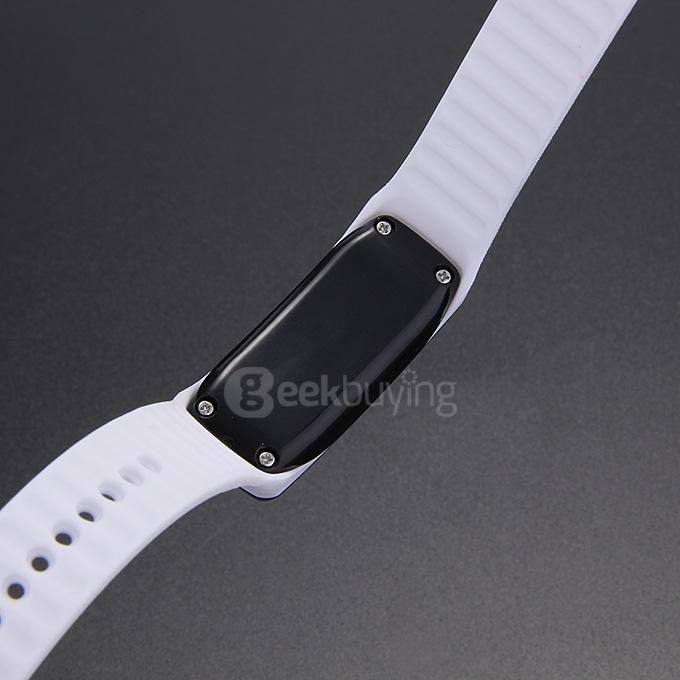 Lucky Family Leisure Unisex Digital Sports Watch Red LED Time And Date Display - White