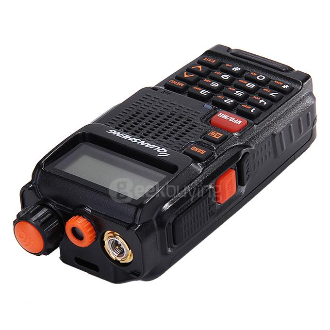 TGK4AT(UV) Portable Dual Band Walkie Talkie 5W 128CH Memory Channels 108MHz FM Two-way Radio - Black