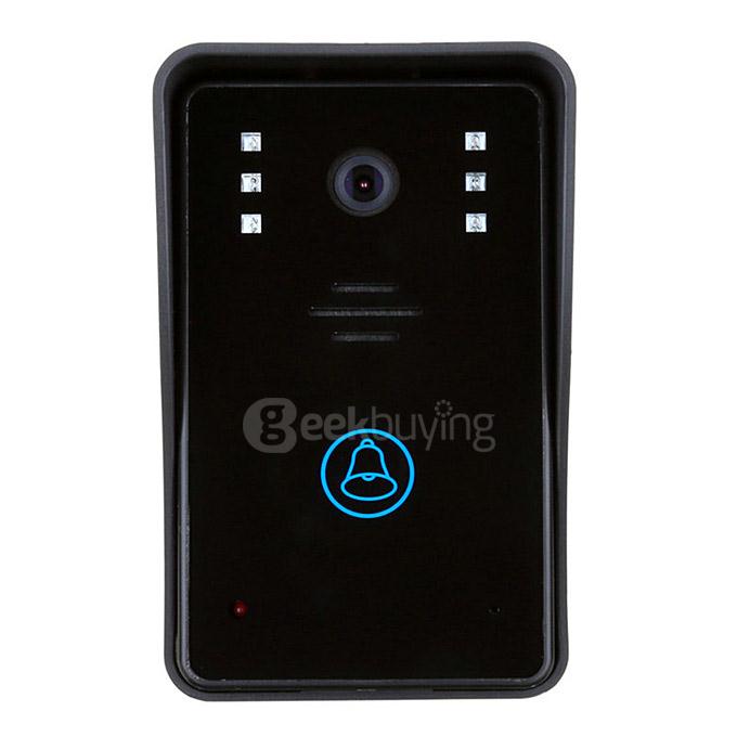 SYWIFI002 WiFi Wireless Video Door Phone Intercom IR Night Vision Home Security System Visual Door Ring(US Plug) - Black