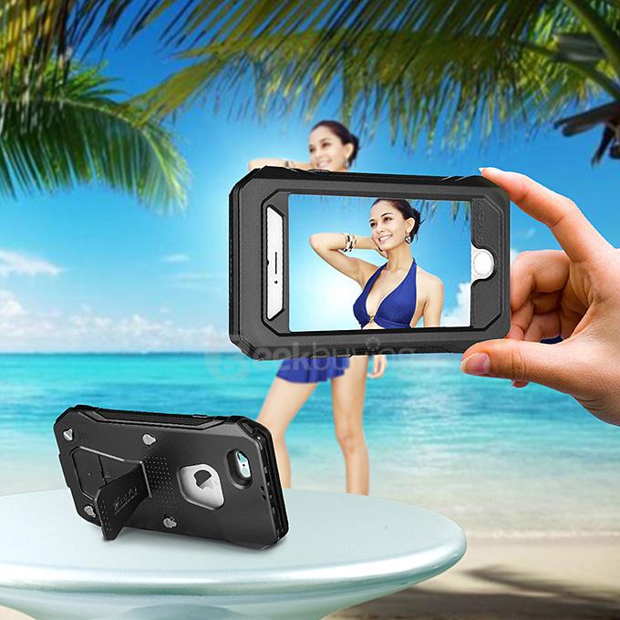 RIYO Waterproof Shockproof Dirtproof SnowProof IP68 Standard Cover Case Protective Case For iPhone 6 Plus / iPhone 6s Plus - Black