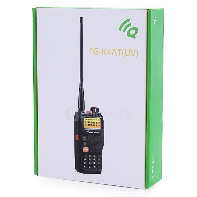 TGK4AT(UV) Portable Dual Band Walkie Talkie 5W 128CH Memory Channels 108MHz FM Two-way Radio - Black