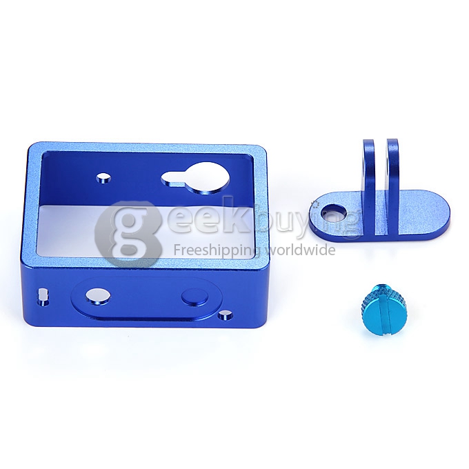 Aluminum Alloy Protective Cover Frame for Yi Xiaoyi Sports Camera - Blue