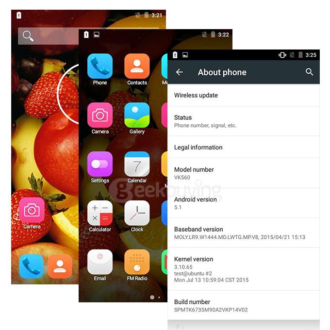 VKWORLD VK560 5.5inch 4G LTE Android 5.1 Smartphone 1GB 8GB 64-bit MTK6735 Quad Core 1.0GHz 13.0MP Smart Wake - White