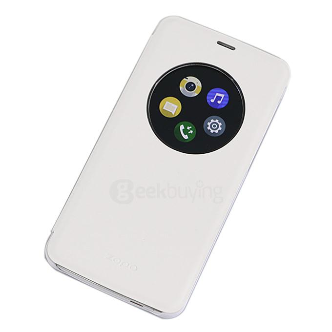 Original Protective PU Leather Hard Flip Cover Shell for ZOPO Speed 7 Plus - White