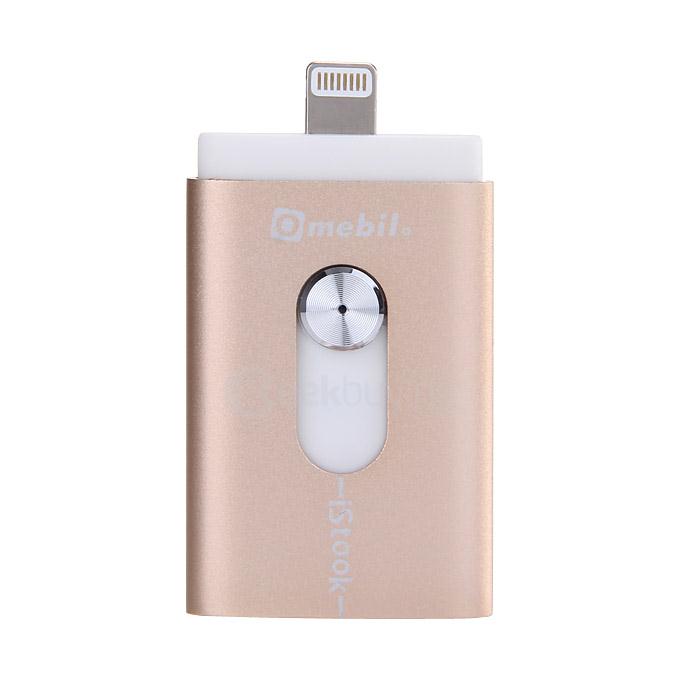 GH07B 16GB High Speed Flash Drive Dual Storage For iOS PC - Gold