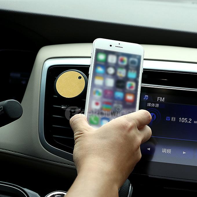 360 Degrees Rotation Universal Car Air Vent Magnetic Mount Holder for Mobile Phone - Black