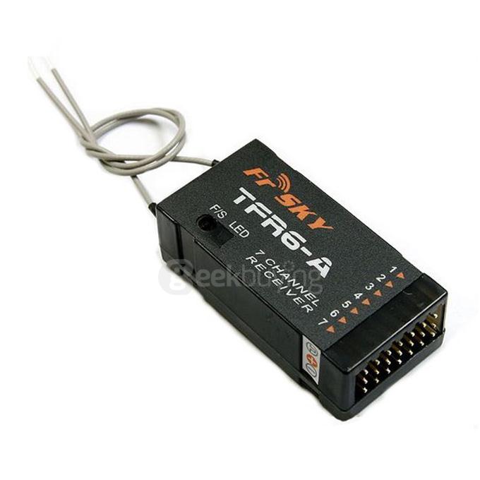 FrSky TFR6-A 2.4G 7CH Receiver Futaba FASST Compatible Horizontal Connectors