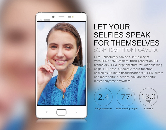 [HK Stock] Leagoo Elite 1 4G LTE 5.0inch FHD Android 5.1 3GB 32GB Smartphone 64bit MT6753 Octa Core 16MP Touch ID Gorilla 3 -Black