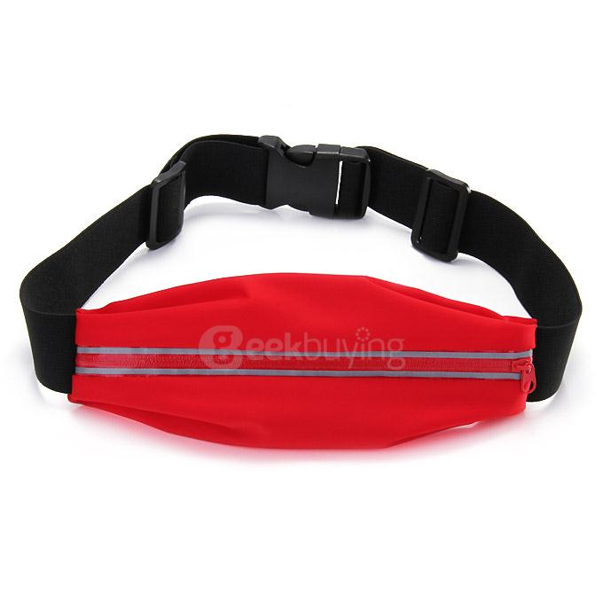 5.5 Touch Screen Running Belt Waist Pack Waterproof Flip Belt Money Waist Pouch For iPhone 6 Plus / iPhone 6S Plus - Red