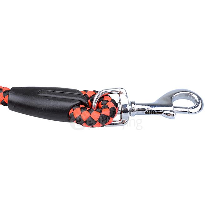 Durable 1-to-2 130cm Nylon Training Traction Rope Leash for Pet Dog - Red+Black