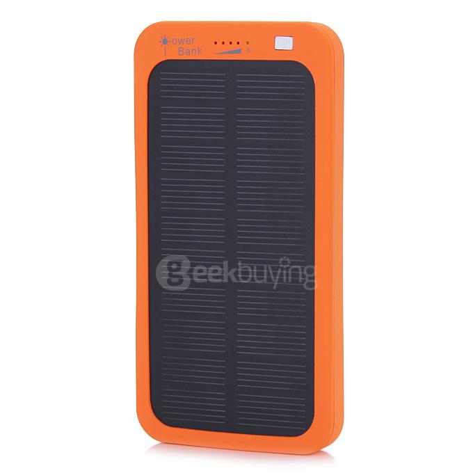 5000mAh Solar Power Bank Li-Polymer Battery Mobile Charger for iPhone 6 / 6 Plus iPhone 6s Samsung - Orange