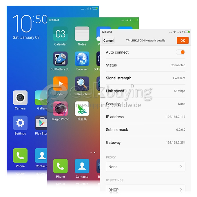 Xiaomi Redmi Note 2 Standard 4G Smartphone 5.5 Inch FHD Screen 2GB 16GB 64bit Helio X10 Octa Core 3060mAh 13.0MP - White