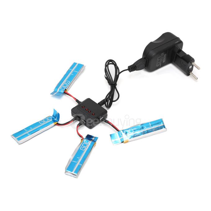 4 In 1 Charger 3.7V 520mA 30C Lipo Battery For Wltoys V977 V930