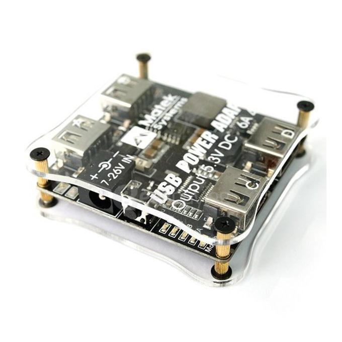 Matek DC-DC USB Power Adapter LiPo to USB Converter 6A 4 Ports PCB