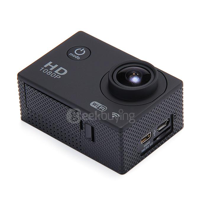 SJ4000 WiFi Action Camera Novatek 1080P H.264 1.5 Inch 170 Degree Wide Angle Outdoor Sports Waterproof HD Camcorder DV/CAR DVR -  Black