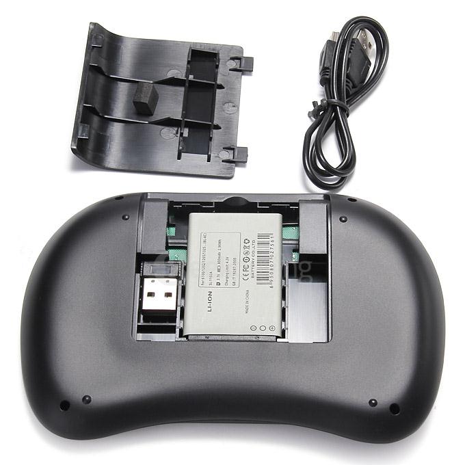 VIBOTON X3 Mini Wireless Fly Air Mouse Keyboard With Touchpad Handheld Remote Controller for Android TV Box/ PC/ Tablet - Black