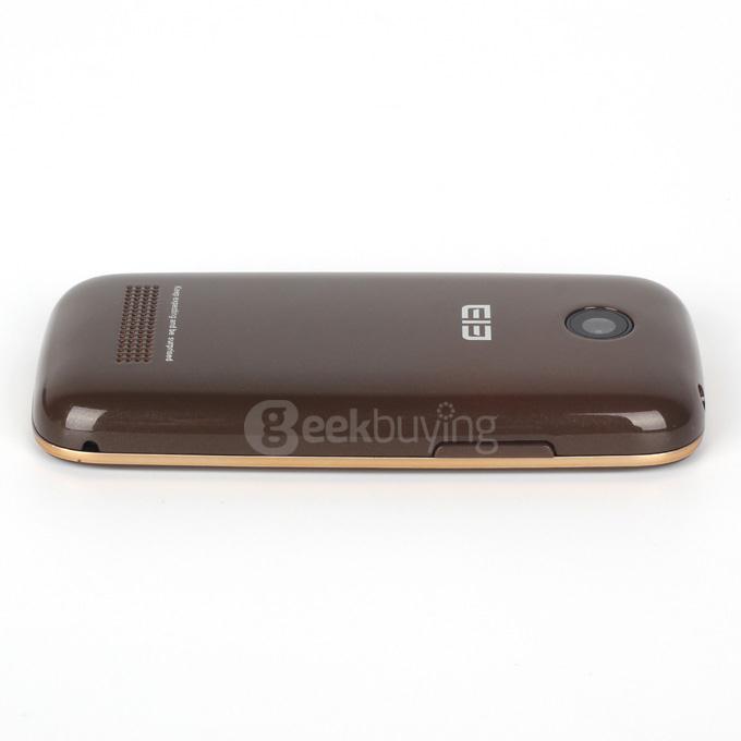 [HK Stock] Elephone Q 2.45inch Android 4.4 OS 512MB RAM 4GB ROM Smartphone MT6572W Dual Core 3G GPS Mini Phone Dual Camera - Brown