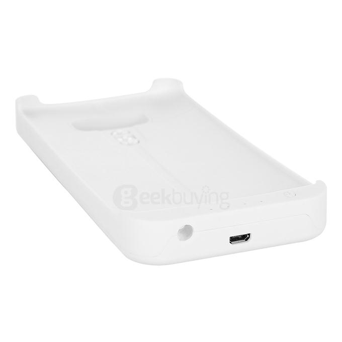 External Backup Battery 5V 0.5A Output Li-ion Polymer 3800mAH Case with Back Home Button For LG G4 Smartphone - White
