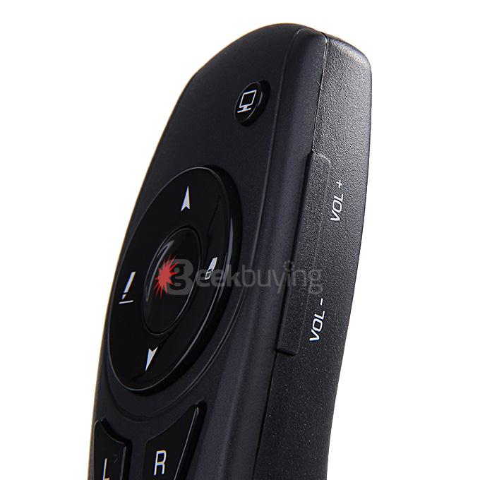 Peter Pan A3 Mini Fly Air Mouse 2.4GHz Remote Control with Infrared Laser Pointer for Android TV Box Mini PC Laptop - Black