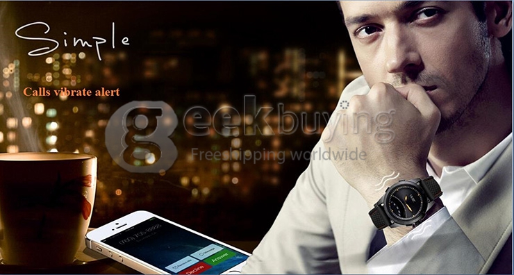 iMacwear Unik Classic BT4.0 Waterproof 50M Smart Watch with Citizen Miyota For iPhone/Android - Black