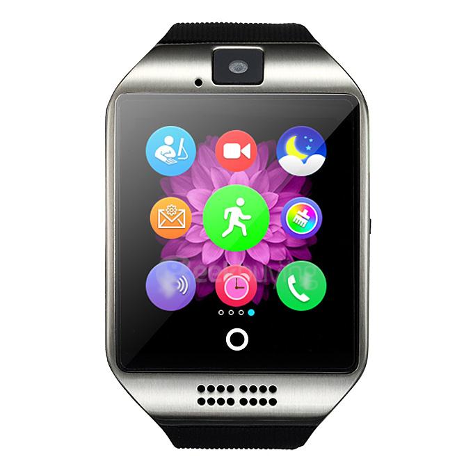 Q18 MTK6260A 1.3MP Camera TF Card and SIM Card Slot NFC Bluetooth 3.0 Smartwatch Smart Phone for Android and IOS - Silver