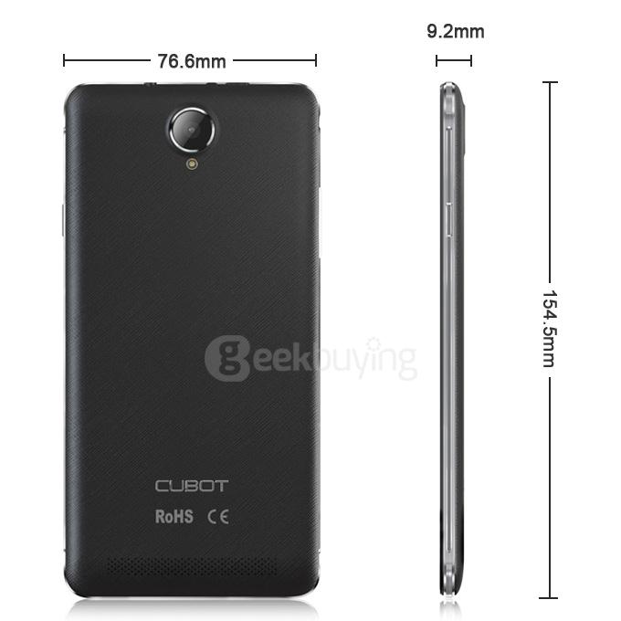CUBOT H1 5.5inch IPS HD 4G FDD-LTE Android 5.1 2GB 16GB Smartphone 64bit MT6735P Quad Core 5200mAh Battery - Black