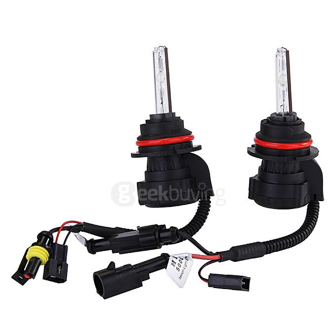 5000K 9004/9007 35W 12V Xenon HID Kit Car Headlight Slim Ballast Xenon Bulb White Light - Black + White ( One Piece)