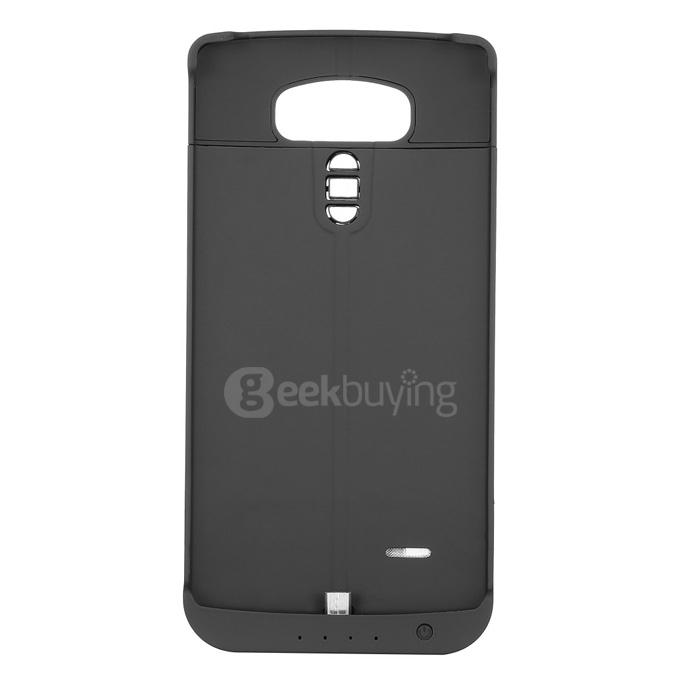 External Backup Battery 5V 0.5A Output Li-ion Polymer 3800mAH Case with Back Home Button For LG G4 Smartphone - Black