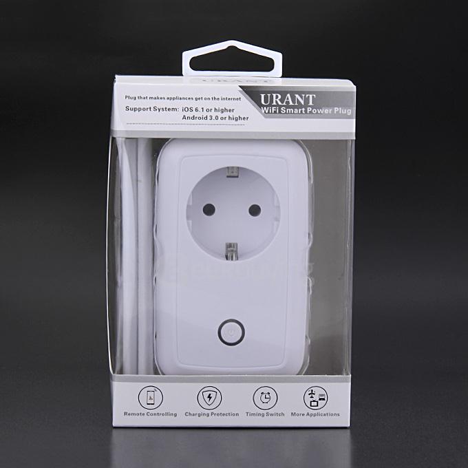 Urant Smart WIFI Wireless Switch Home Intelligent Controller Power Plug Remote Control Via iPhone Android - White