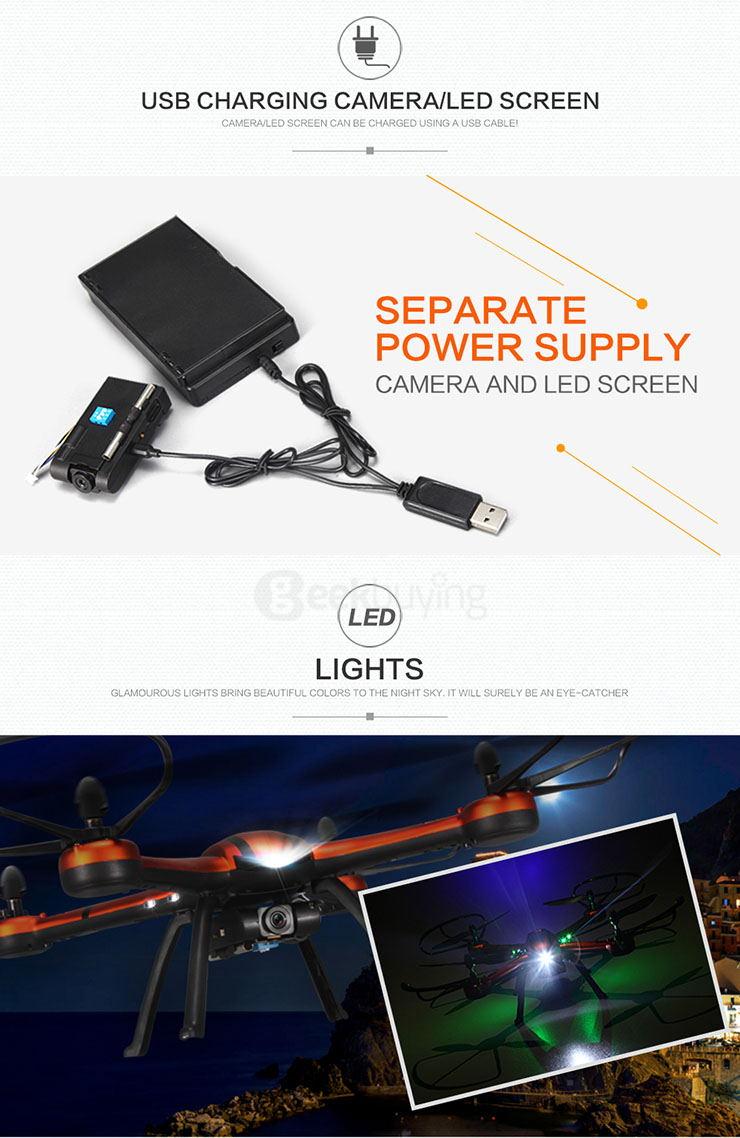 JJRC H11D 5.8G FPV 2.0MP HD Camera 2.4G 4CH 6Axis CF Mode RC Quadcopter RTF