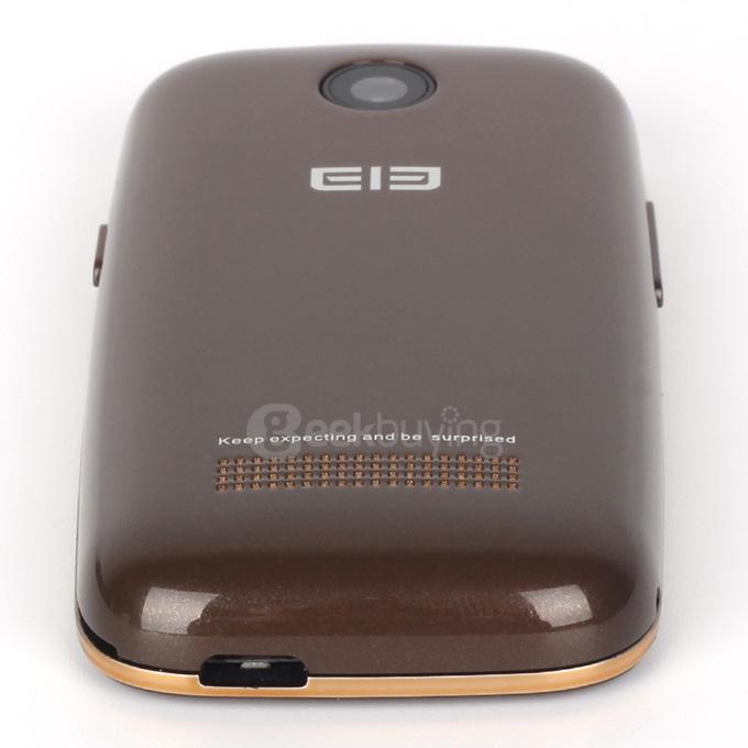 [HK Stock] Elephone Q 2.45inch Android 4.4 OS 512MB RAM 4GB ROM Smartphone MT6572W Dual Core 3G GPS Mini Phone Dual Camera - Brown
