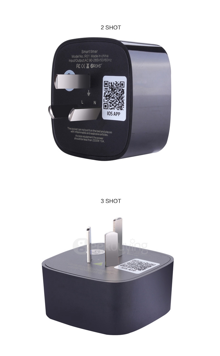 Rii da R01 Smart Programmable Timer Socket High Accuracy Electric Energy Measurement Tool - Black+green