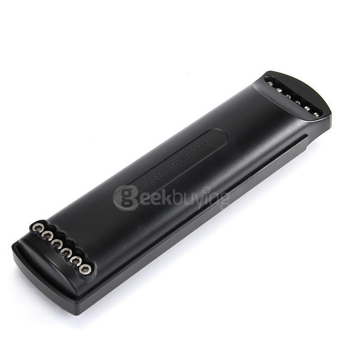 Portable Pocket Guitar Acoustic Guitar Practice Tool Gadget 6 Steel Strings 4 Fret Model with 2 Picks for Beginner - Black