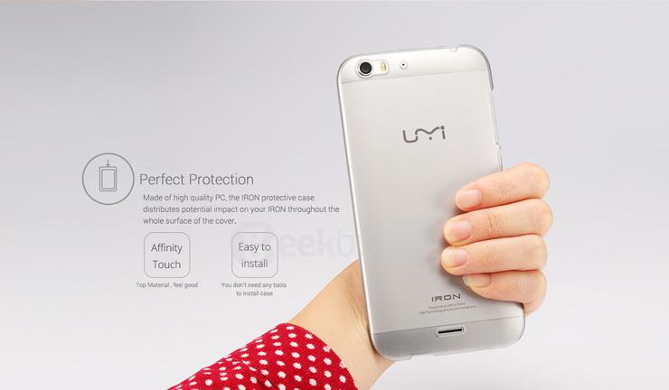 Original Clear Case Nano Coating Hard Cover Ultra Thin Back Case for UMI IRON Smartphone - Transparent