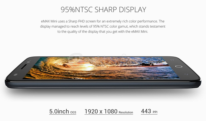 [HK Stock]UMI EMAX Mini 4G LTE 5.0inch FHD Android 5.0 2GB 16GB Smartphone 64bit Qualcomm 615 Octa Core 1.5GHz 13.0MP OTG - White