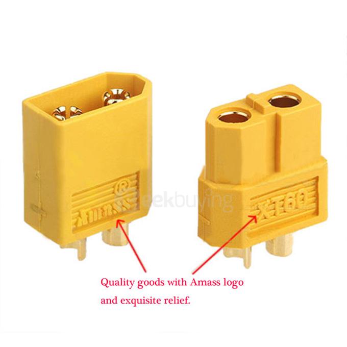 Amass XT60 Male//Female Bullet Connector Plugs Blue For RC Lipo Battery