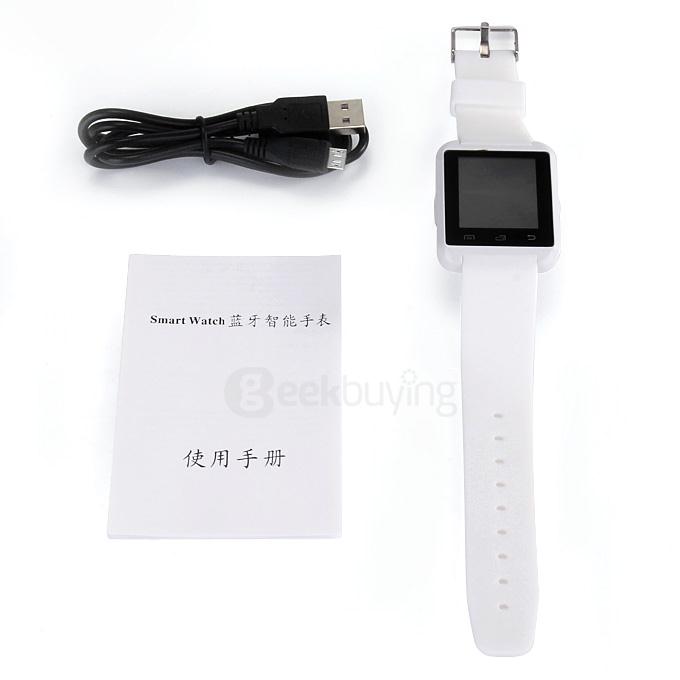U8 U Watch MTK Bluetooth Smart Watch for iPhone Samsung S4/Note5 Android Smartphones - White