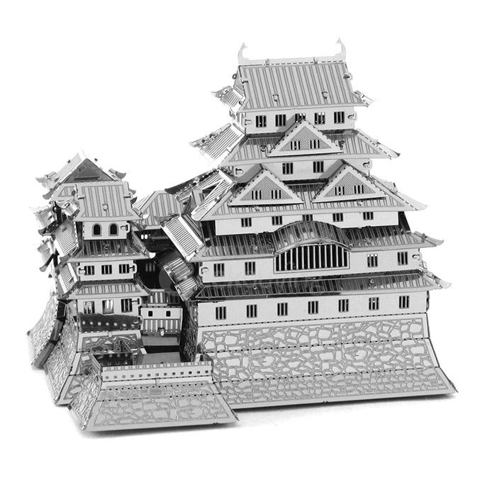 MINI DIY 3D Nanometal Model 3D Himeji-jo Castle Puzzle - Silver