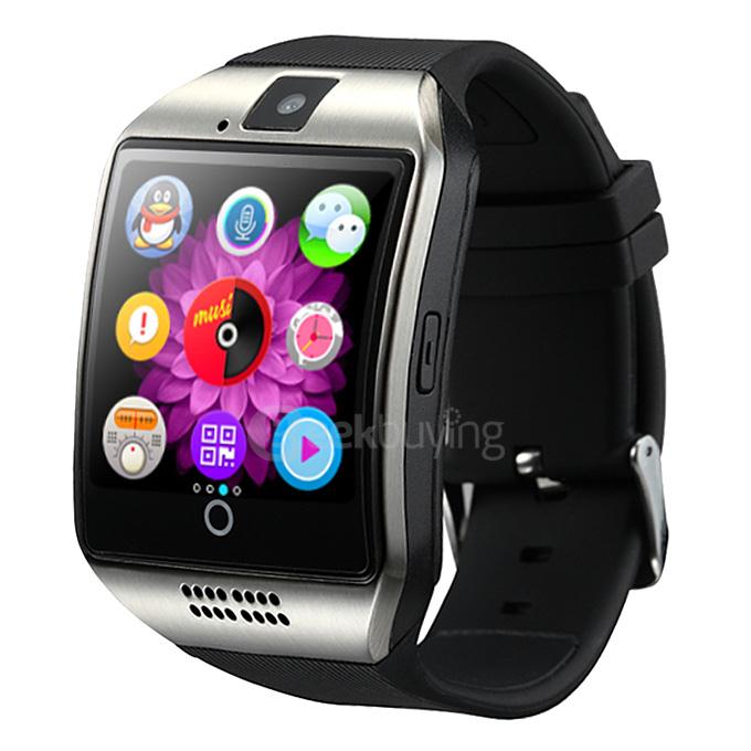 Q18 MTK6260A 1.3MP Camera TF Card and SIM Card Slot NFC Bluetooth 3.0 Smartwatch Smart Phone for Android and IOS - Silver