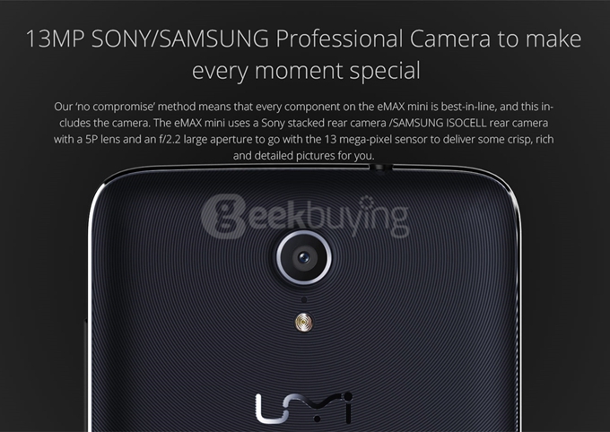 UMI EMAX Mini 4G LTE 5.0inch FHD Android 5.0 2GB 16GB Smartphone 64bit Qualcomm 615 Octa Core 1.5GHz 13.0MP OTG - Black