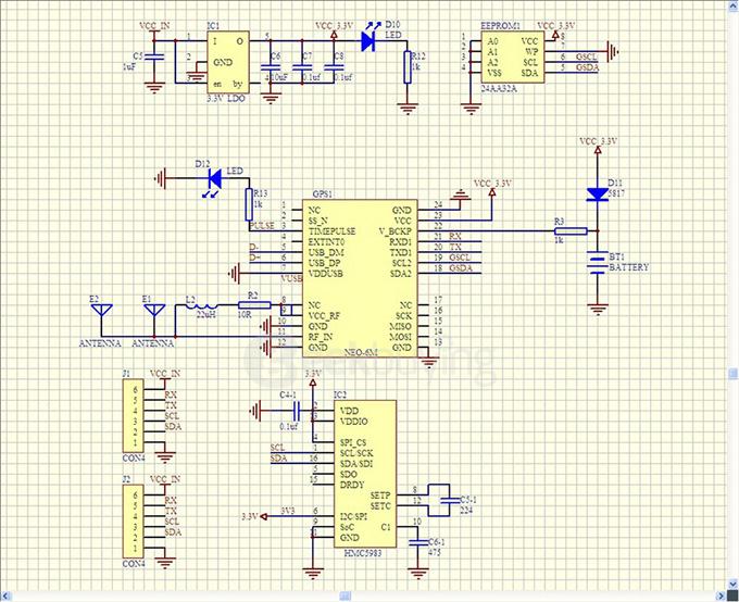 UBLOX NEO-M8N HMC5983 GPS Module GYGPSV5-NEO For Pixhawk APM